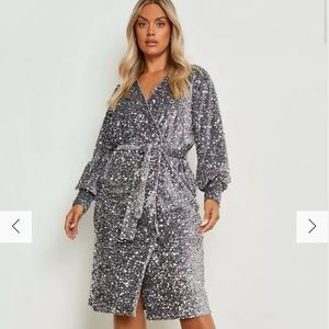 Boohoo sequin dress